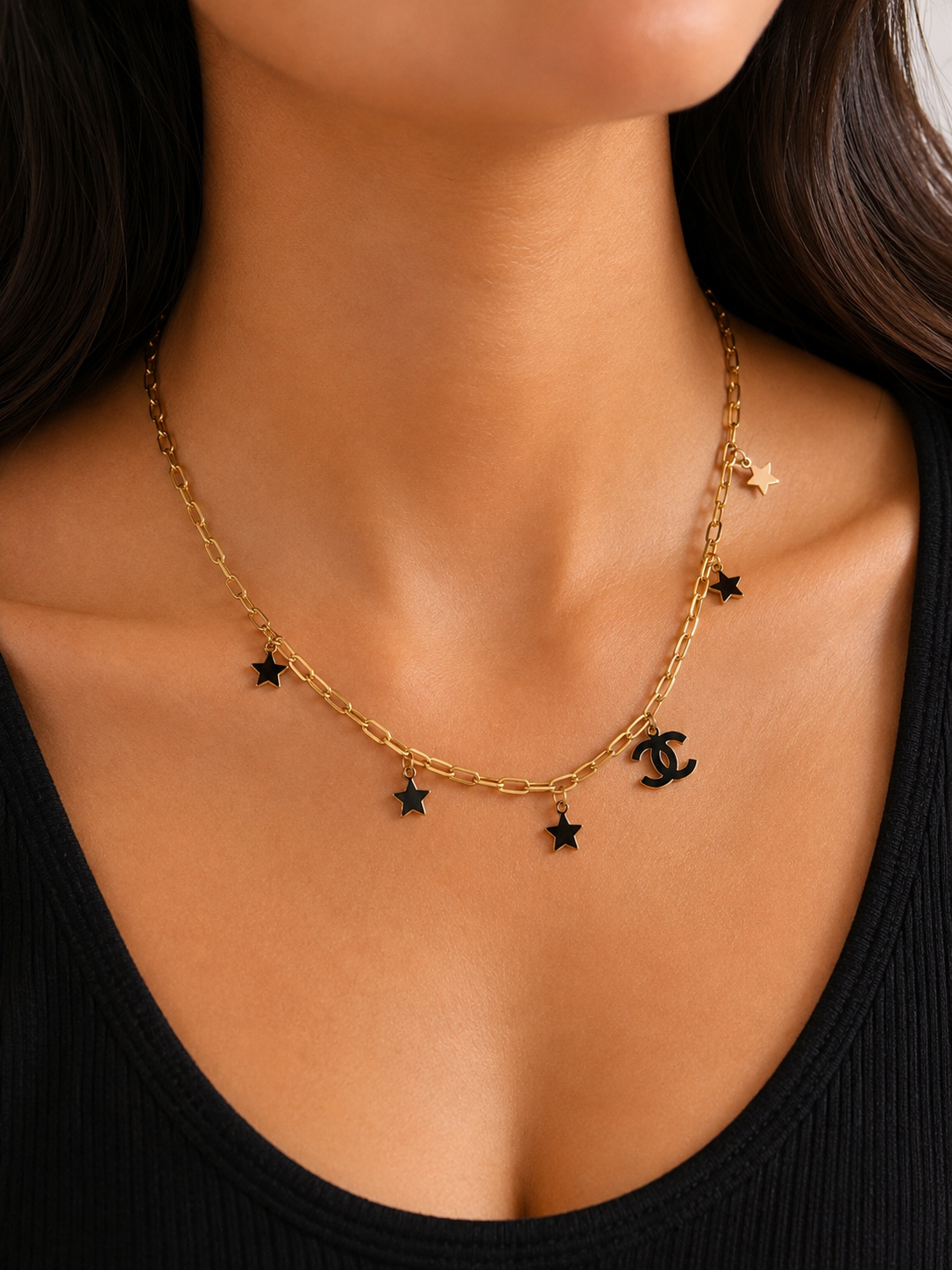 Star Charm Necklace | Gold-Plated Stainless Steel | The Lilith Store