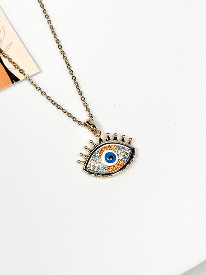 Evil Eye Pendant Necklace | Gold-Plated Stainless Steel | The Lilith Store