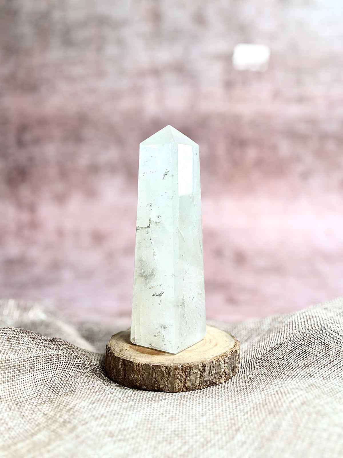 Natural Clear Quartz Crystal Tower