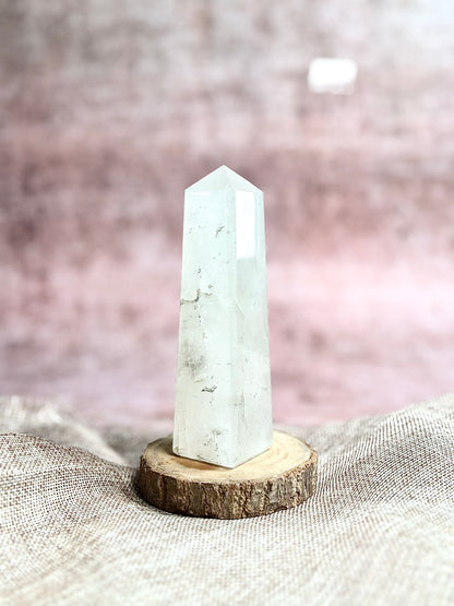 Natural Clear Quartz Crystal Tower