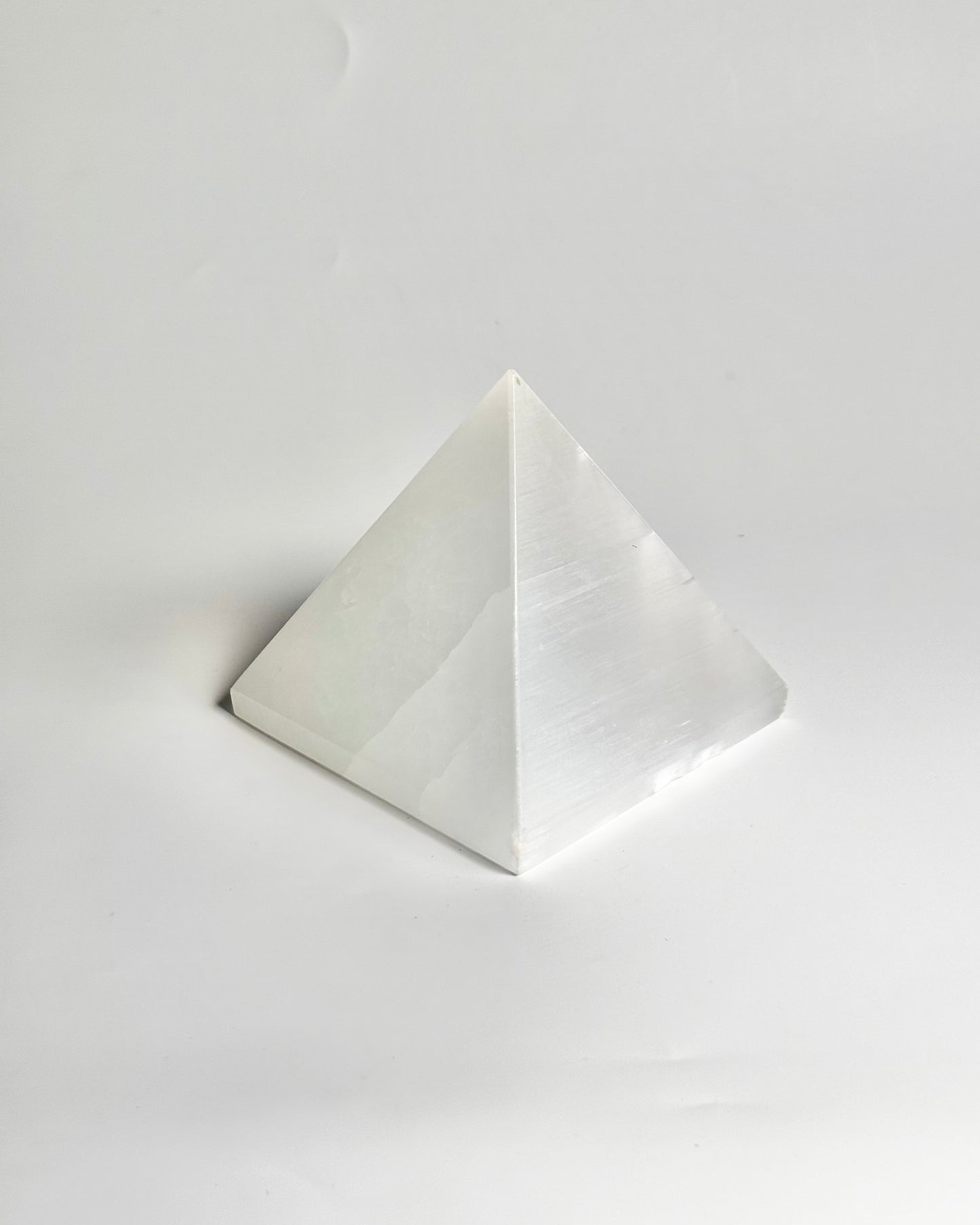 Large Satin Spar Pyramid (Commonly Known as Selenite) – Clarity, Calm & Elegant Energy Décor