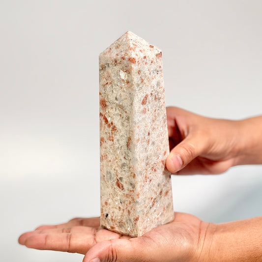 Sunstone Four-Facet Tower – 726 Gm - Ignit Joy • Embrace Confidence • Manifest Positivity