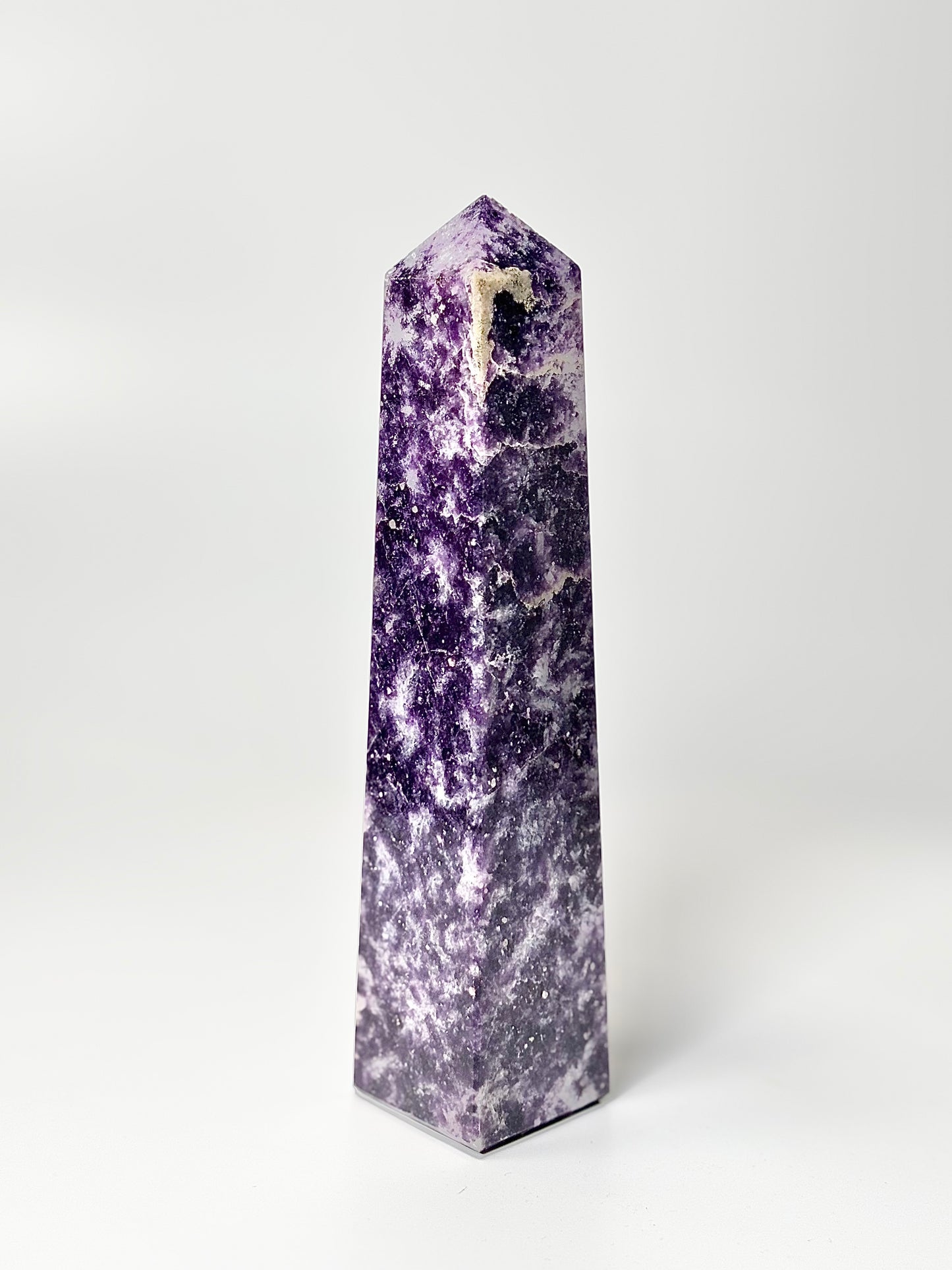 Four Facet Lepidolite Tower – 490g - Soft Tones & Steady Presence