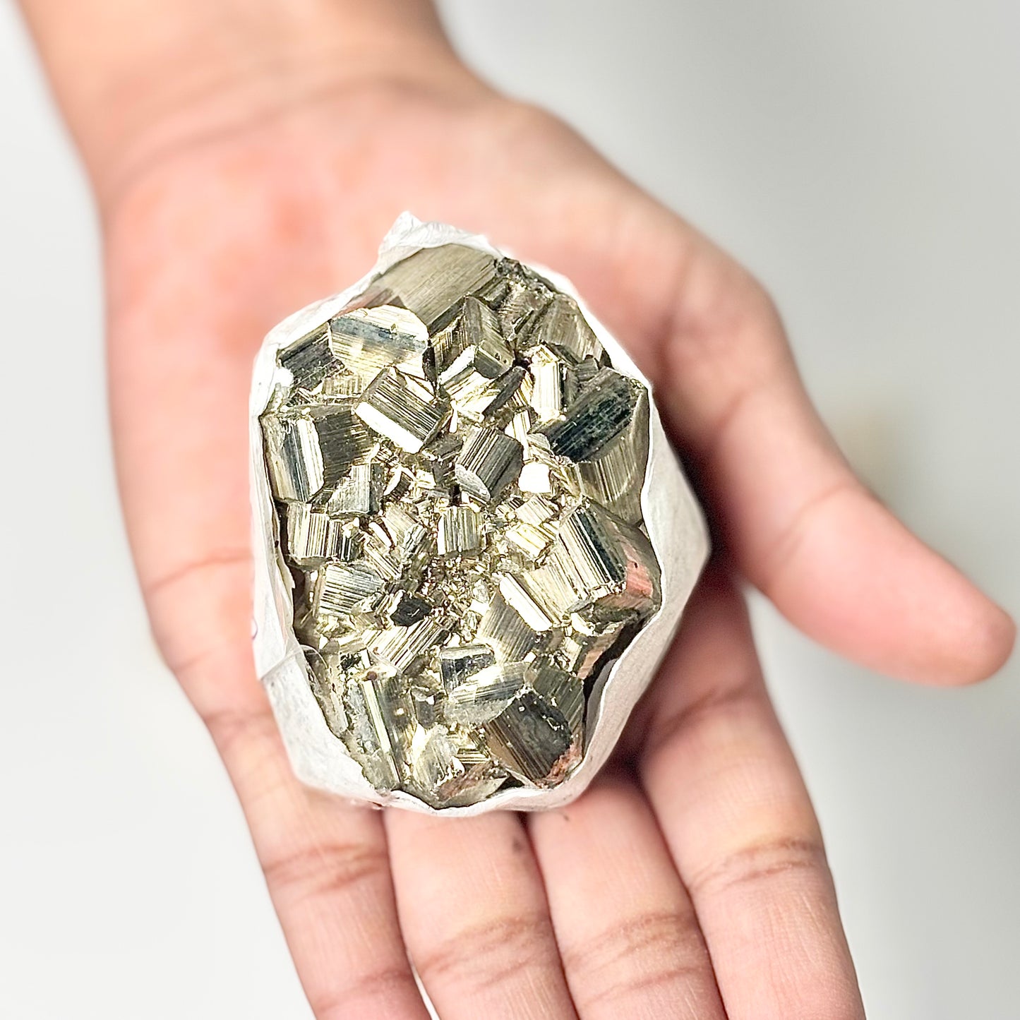 Peruvian Pyrite Cluster – 215g -Golden Brilliance & Striking Presence