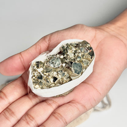 Peruvian Pyrite Cluster – 107g -Golden Brilliance & Striking Presence