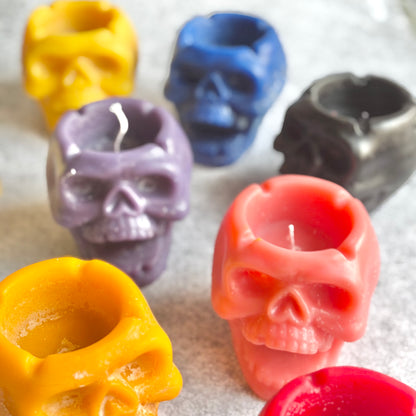 Big Skull Beeswax Candle | Colour Option Available