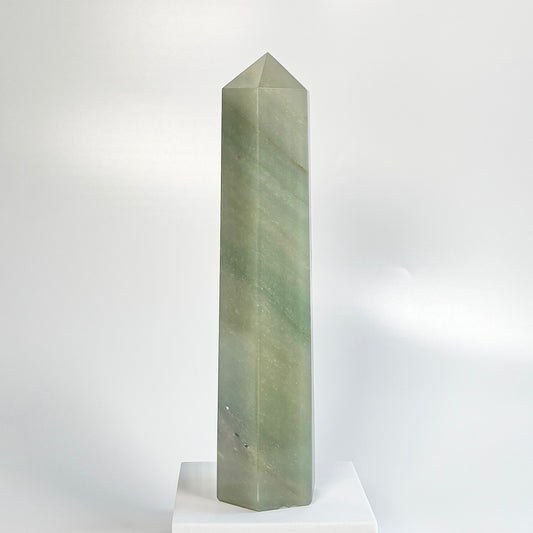 Green Aventurine Six-Facet Tower – 1747g - Attract Luck • Inspire Growth • Help Heart Chakra