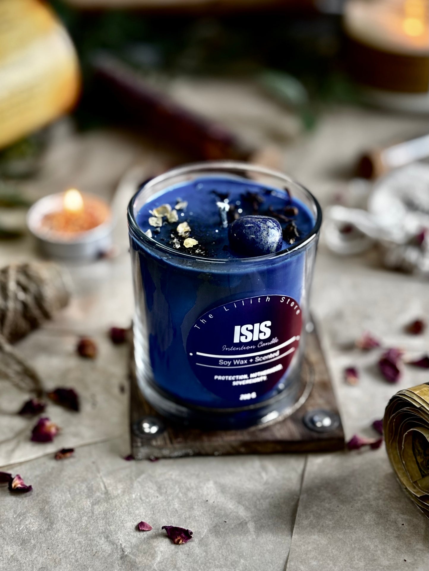 Isis Altar Candle – 200 g Soy Wax Jar Candle for Ritual & Devotion