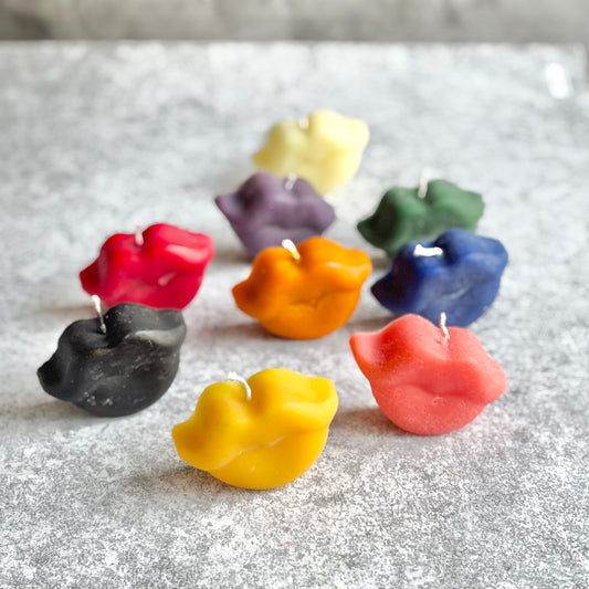 Lip Figurine Beeswax Candle | Colour Options Available