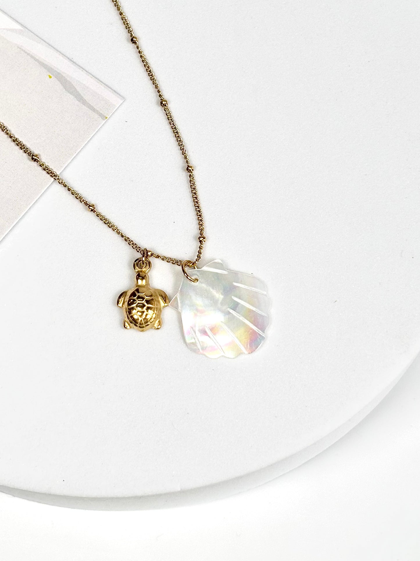 Ocean Charm Pendant Necklace | Gold-Plated Stainless Steel | The Lilith Store