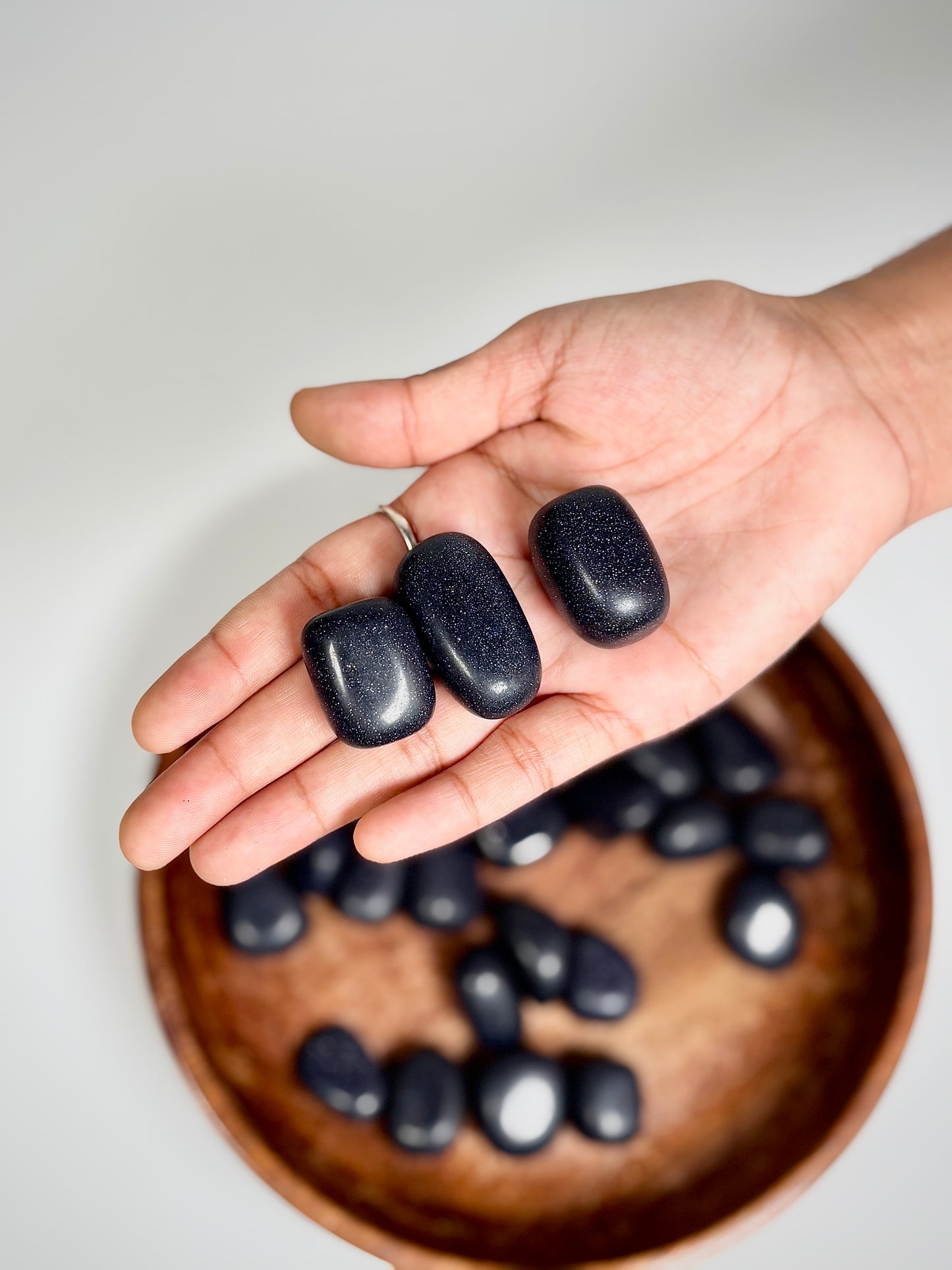 Blue Goldstone Tumble Stone (B) – 1 Piece | The Lilith Store