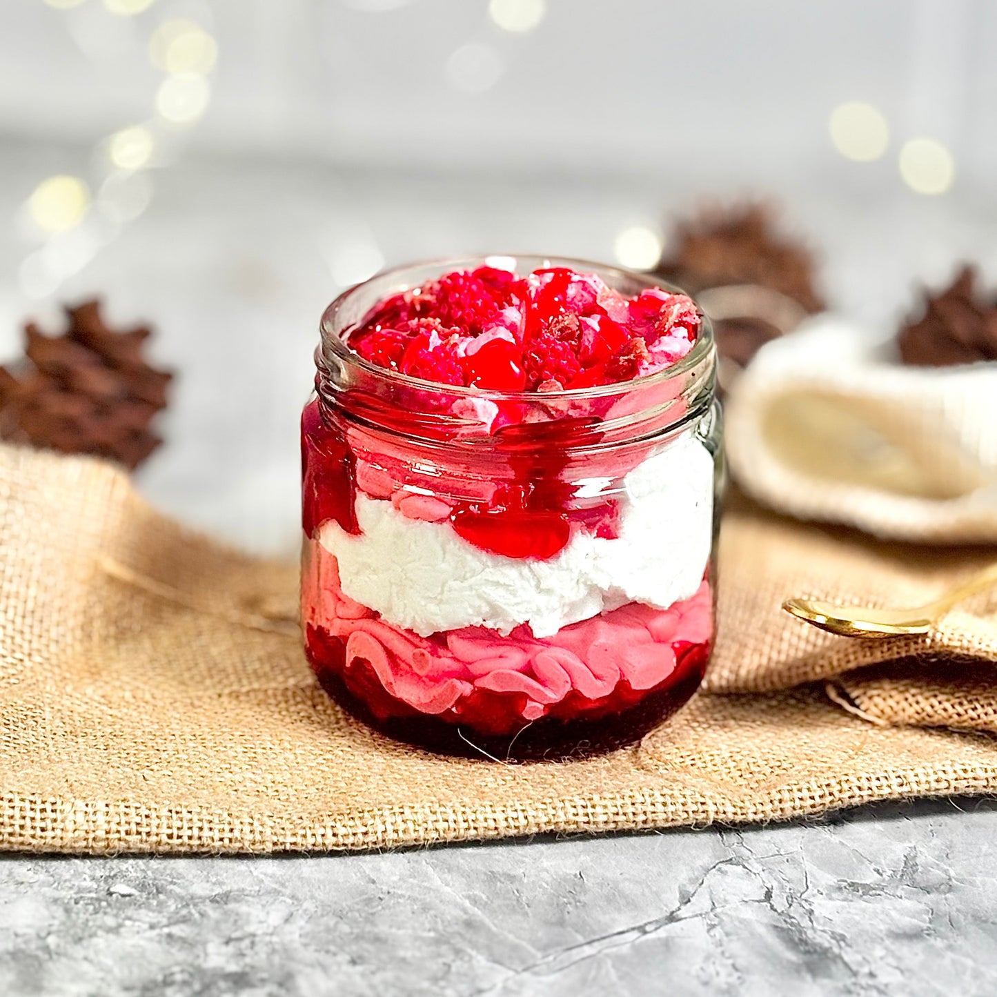 Strawberry Cheese Cake Dessert Candle -200g
