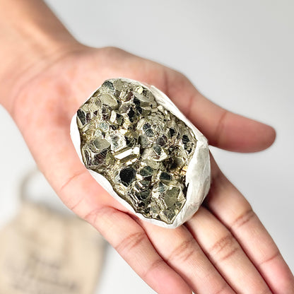 Peruvian Pyrite Cluster – 200g -Golden Brilliance & Striking Presence