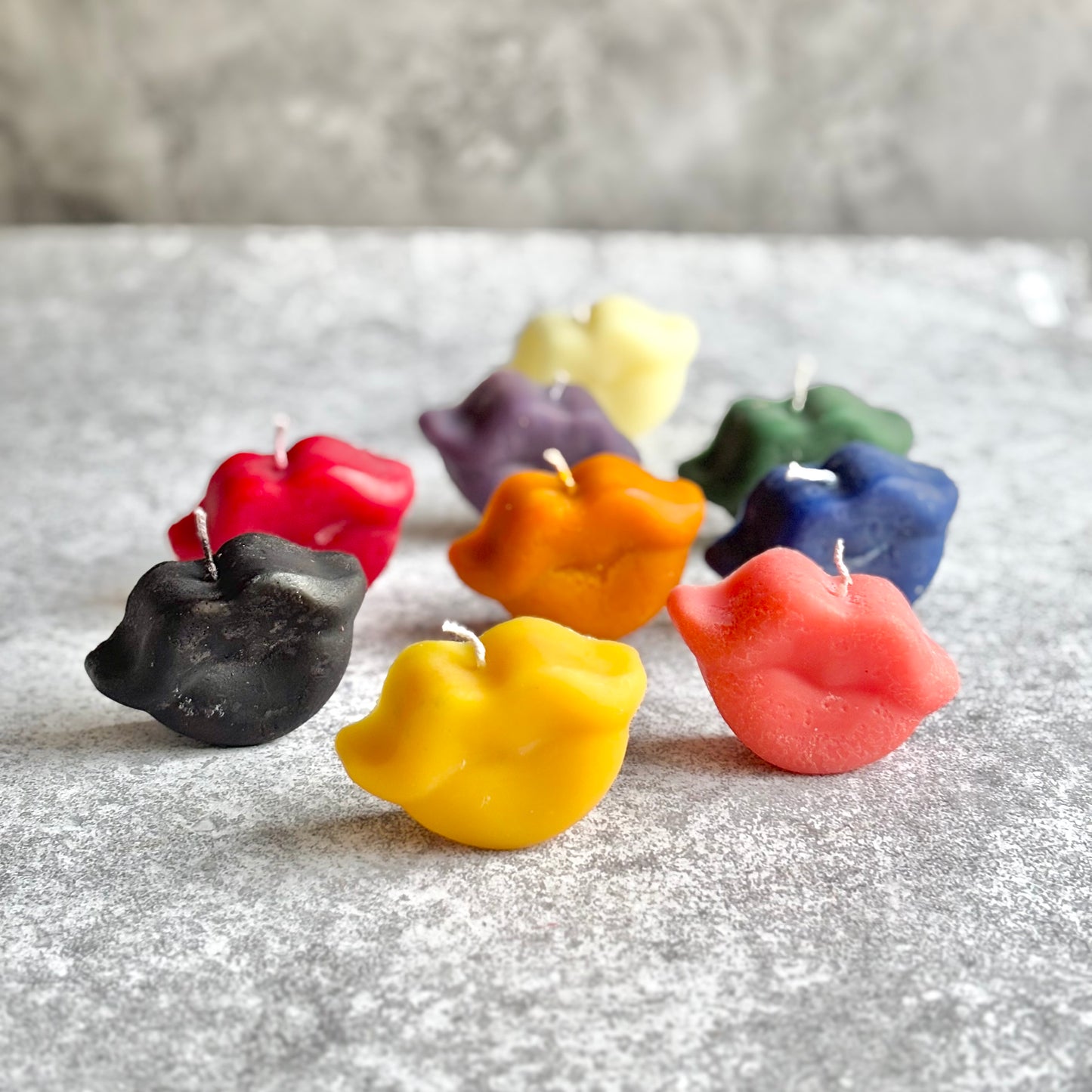 Lip Figurine Beeswax Candle | Colour Options Available