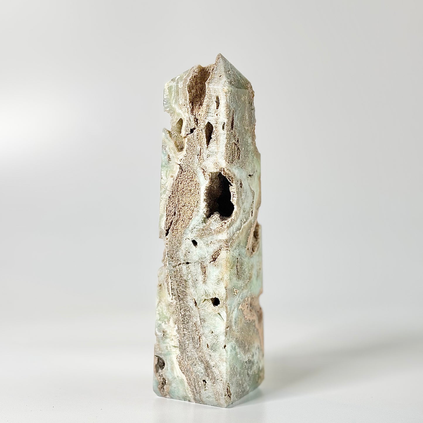 Blue Aragonite Four-Facet Tower 780 Gm – Calming Energy & Emotional Healing