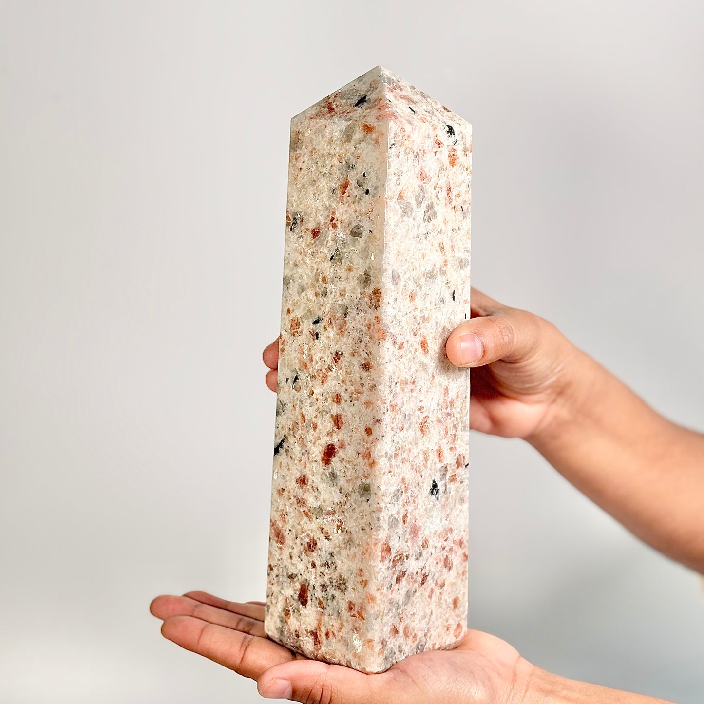 Sunstone Four-Facet Tower – 1910 Gm - Ignit Joy • Embrace Confidence • Manifest Positivity