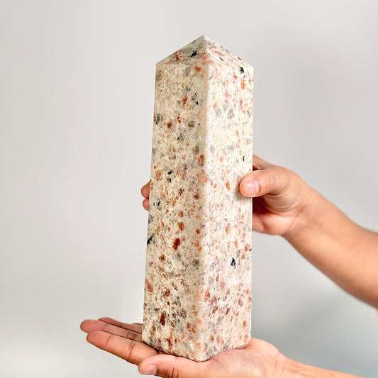 Sunstone Four-Facet Tower – 1910 Gm - Ignit Joy • Embrace Confidence • Manifest Positivity