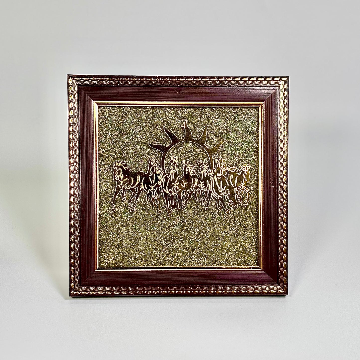 Seven Horse Pyrite Dust Frame