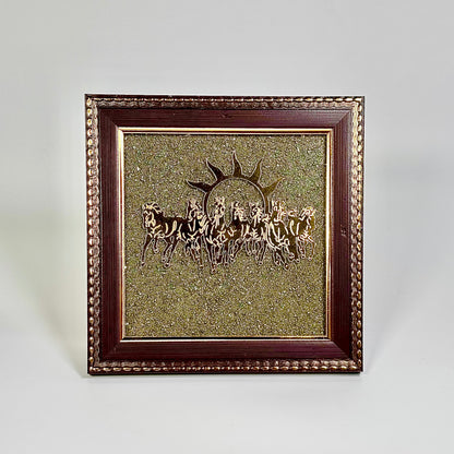 Seven Horse Pyrite Dust Frame