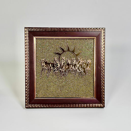 Seven Horse Pyrite Dust Frame