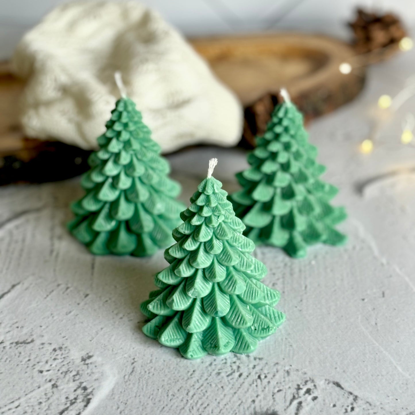 Green Tree Candle | Set of 3