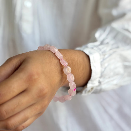 Rose Quartz Mini Tumble Bracelet | Love & Self-Love