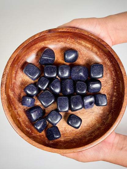 Blue Goldstone Tumble Stone  (A) – 1 Piece | The Lilith Store