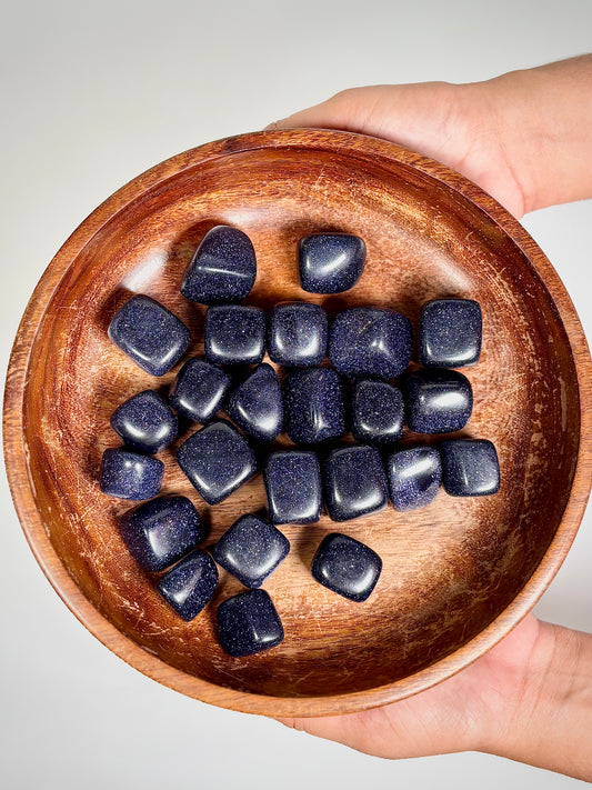 Blue Goldstone Tumble Stone  (A) – 1 Piece | The Lilith Store
