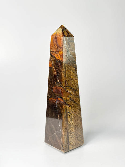 Four Facet Tiger’s Eye Tower – 745g - Focus, Confidence & Style