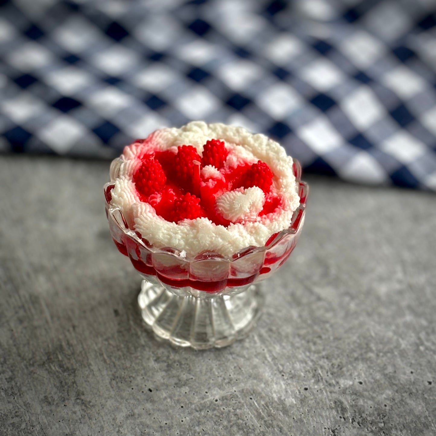 Strawberry Jam with whipped Cream Candle | Dessert Candle