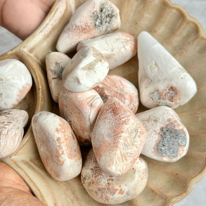 Pink Scolecite Large Tumble Stone | Personal Growth & Spiritual Development