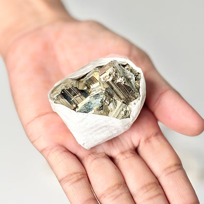Peruvian Pyrite Cluster – 90g -Golden Brilliance & Striking Presence