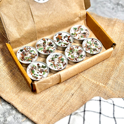 Cinnamon & Green Aventurine Soy Tealight Candle