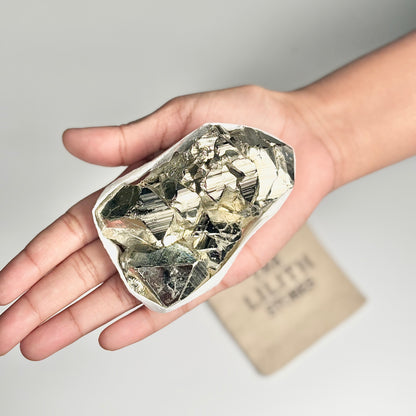 Peruvian Pyrite Cluster – 308g - Golden Brilliance & Striking Presence