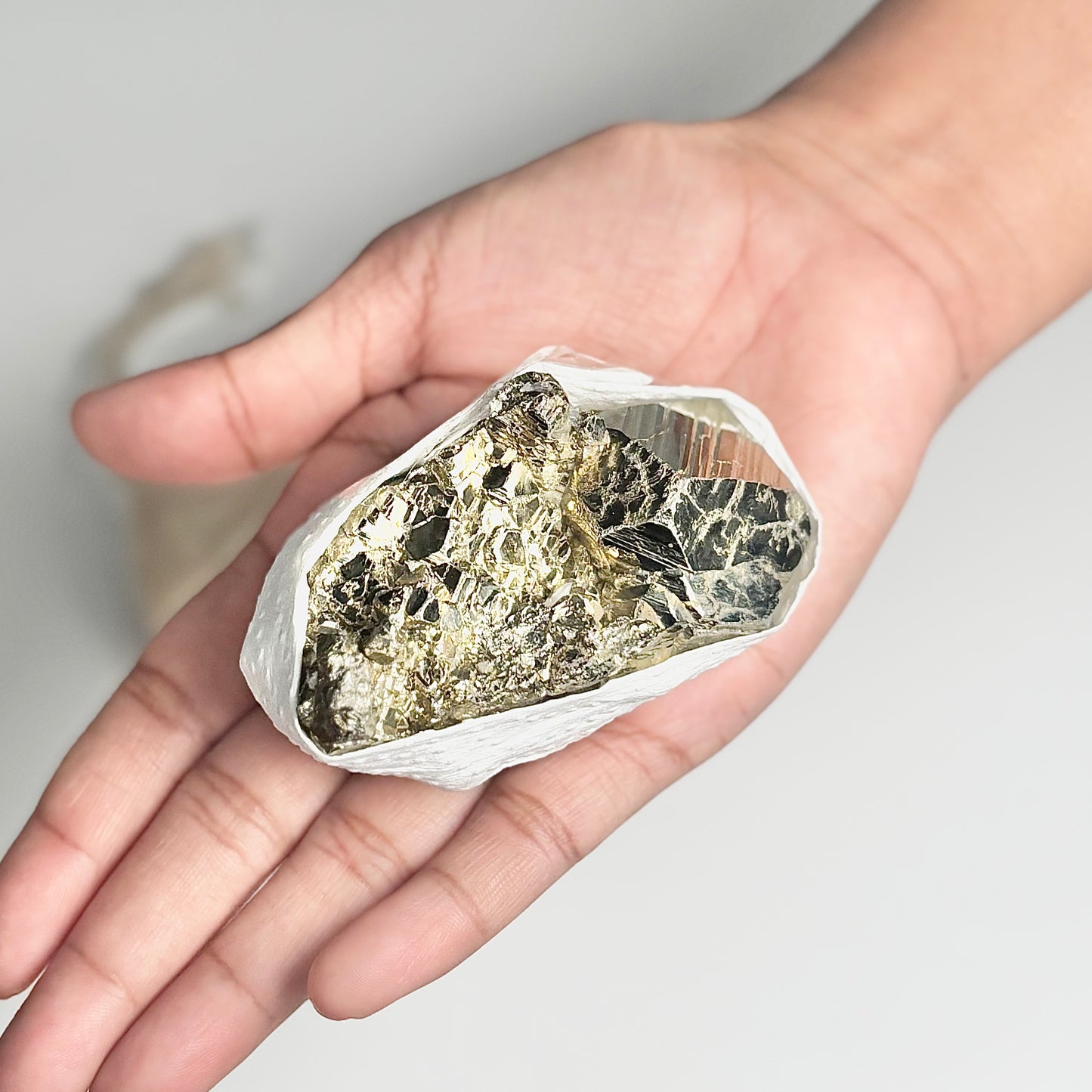 Peruvian Pyrite Cluster – 226g - Golden Brilliance & Striking Presence