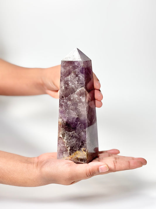 Four Facet Chevron Amethyst Tower – 650g - Focused Energy & Refined Intuition