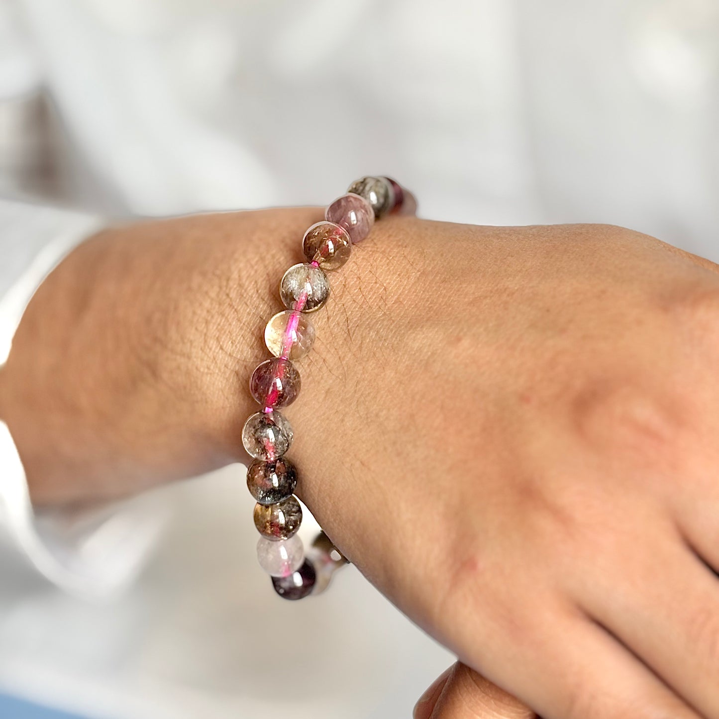 Super Seven Bead Bracelet - 8mm | Unlocks Spirititual Gifts, Enhance Clairvoyance & Telepathy