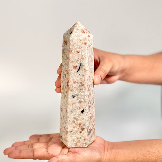 Sunstone Six-Facet Tower – 791 Gm - Ignit Joy • Embrace Confidence • Manifest Positivity