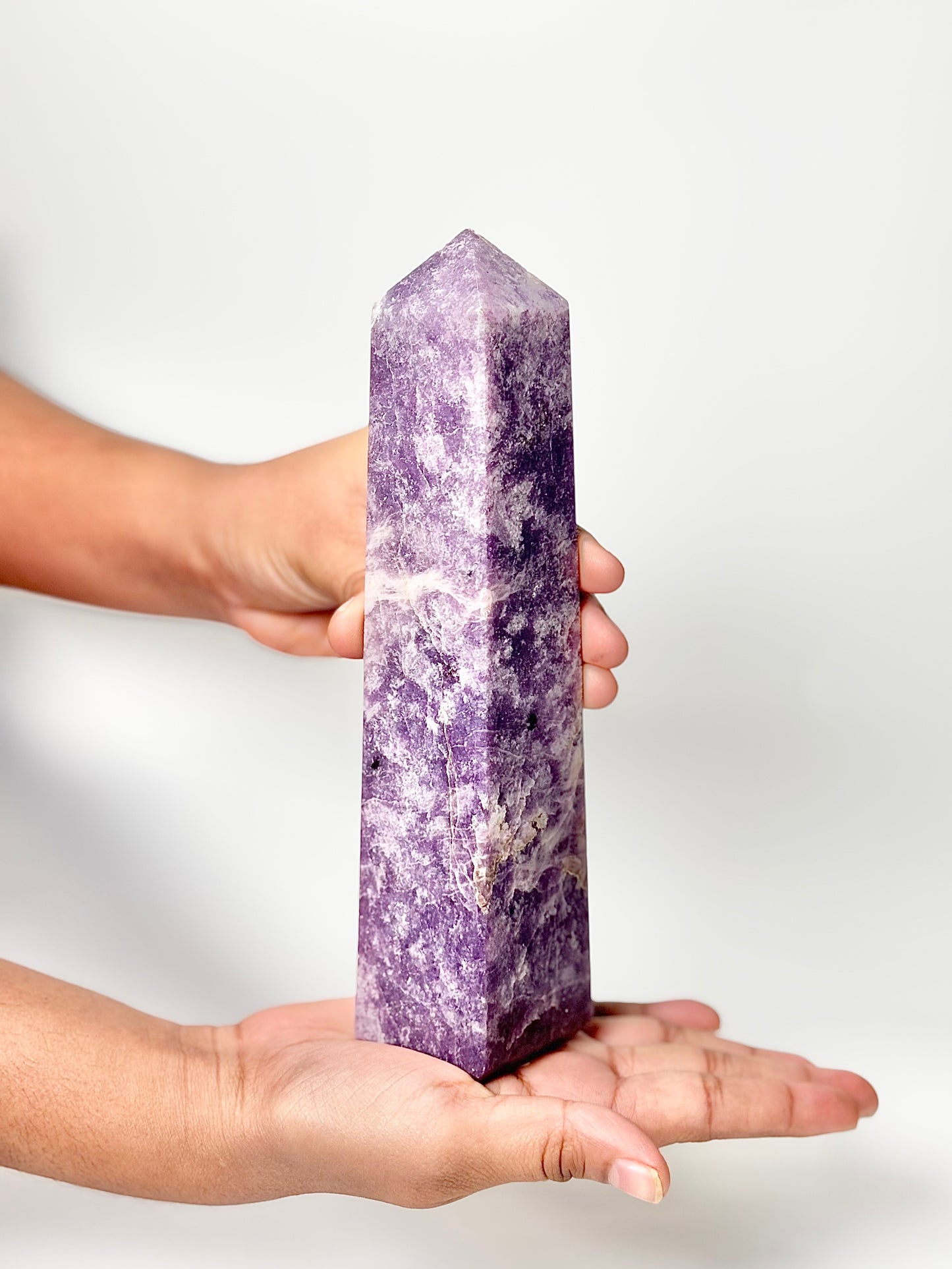 Four Facet Lepidolite Tower – 705g - Soft Tones & Steady Presence