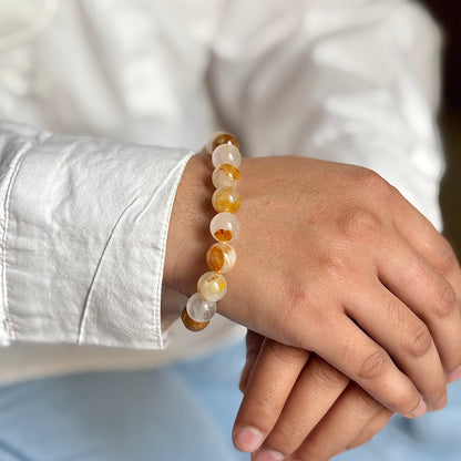 Golden Healer Quartz Bead Bracelet - 10mm | Amplify Personal Power & Boost confidence