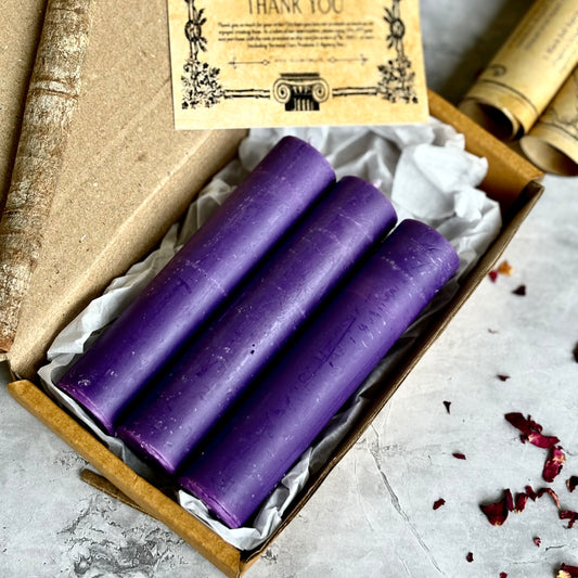 Purple Thick Soy Candle | Pack of 3