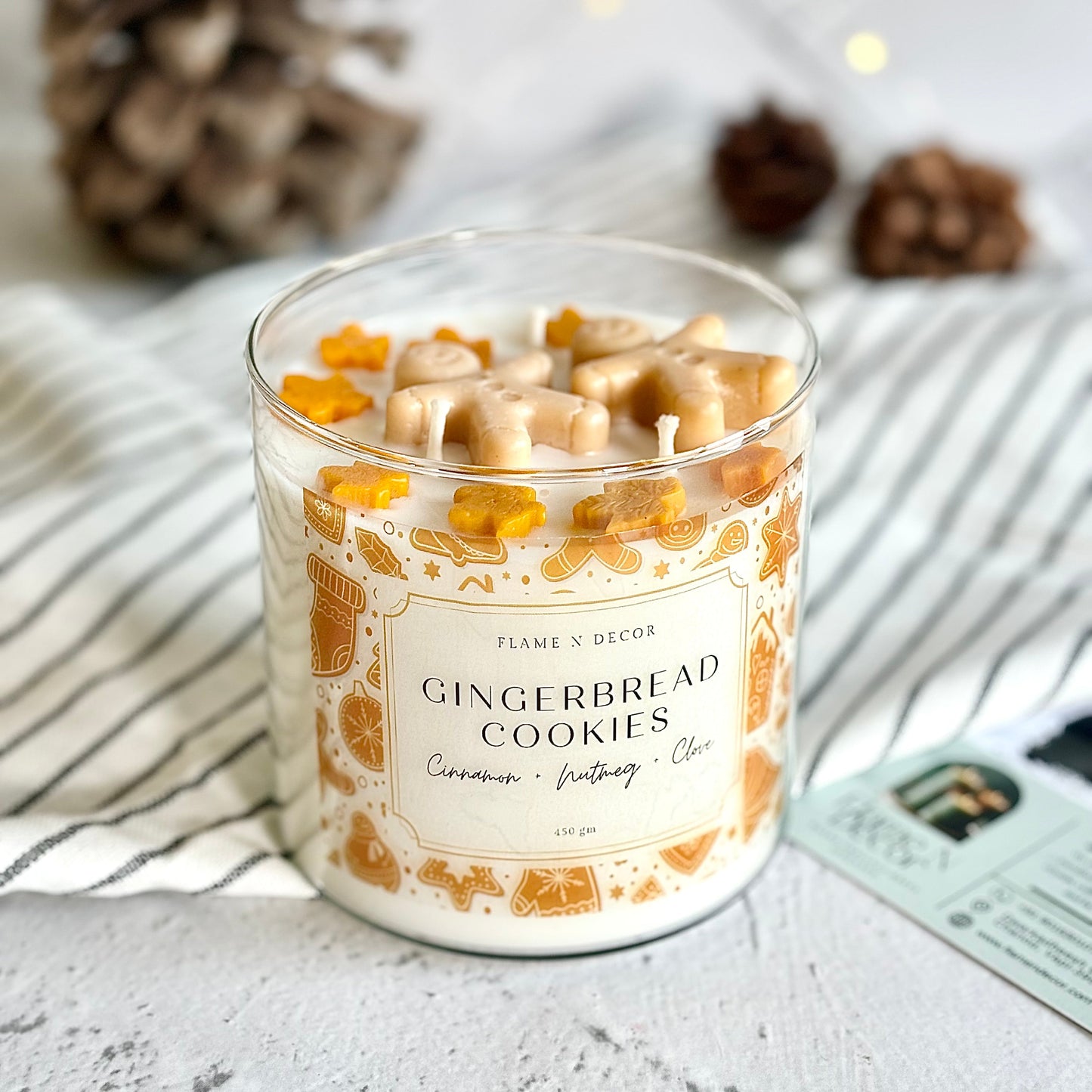 Gingerbread Cookies Soy Candle with Golden Lid
