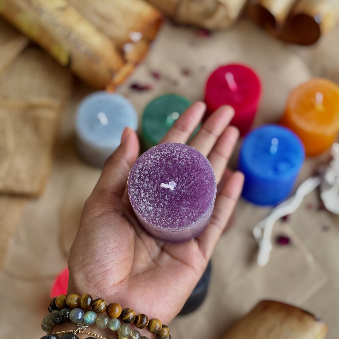 Pack of 11 Paraffin Wax Pillar Candles (2 Inch) – Assorted Ritual & Décor Colours