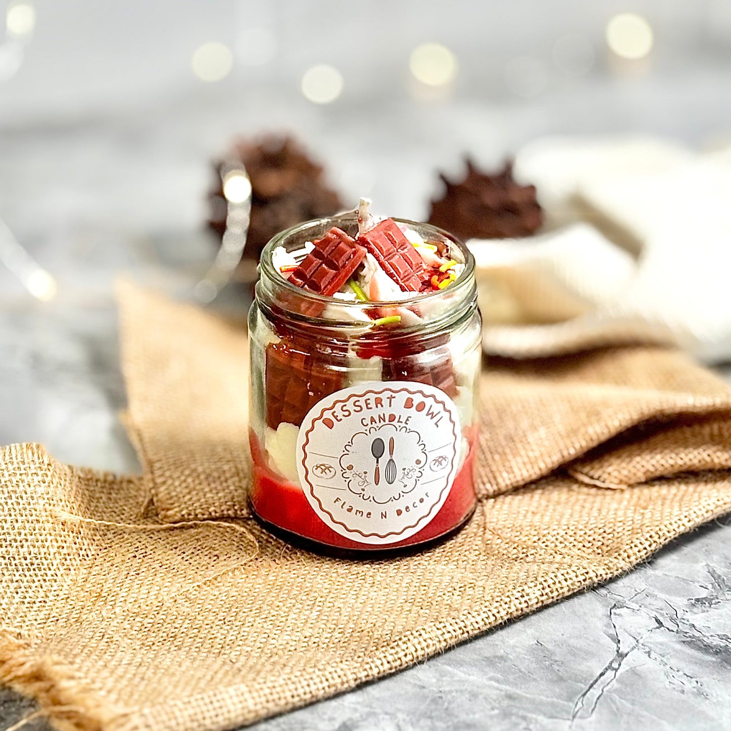 Choco Coffee Cheesecake Dessert Candle - 130g
