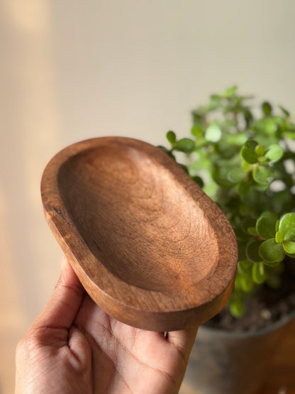 Handcrafted Wooden Oval Bowl | Altarware | Witchy Decor