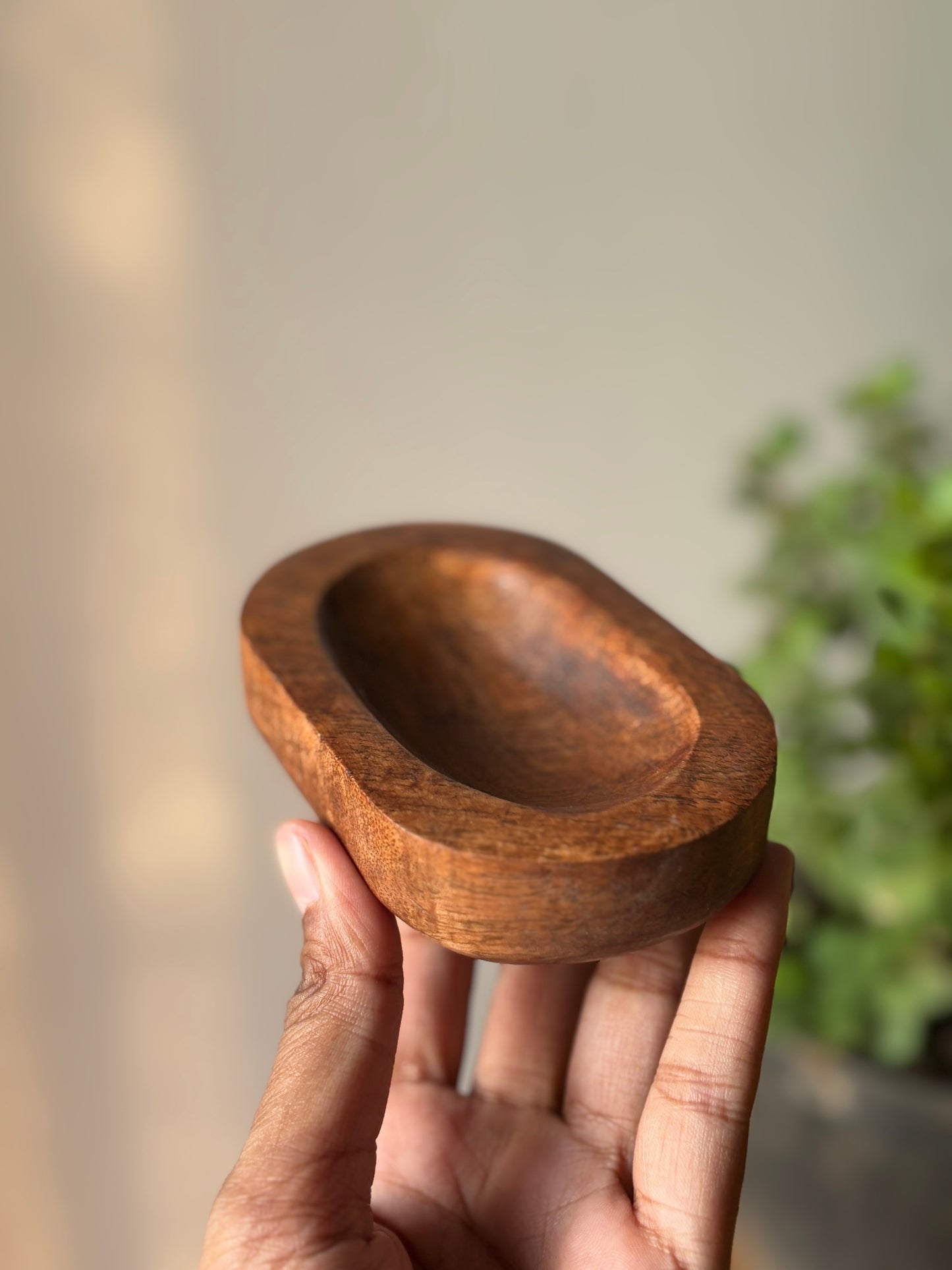 Small Oval Wooden Bowl | Witchy Altar | Altarware