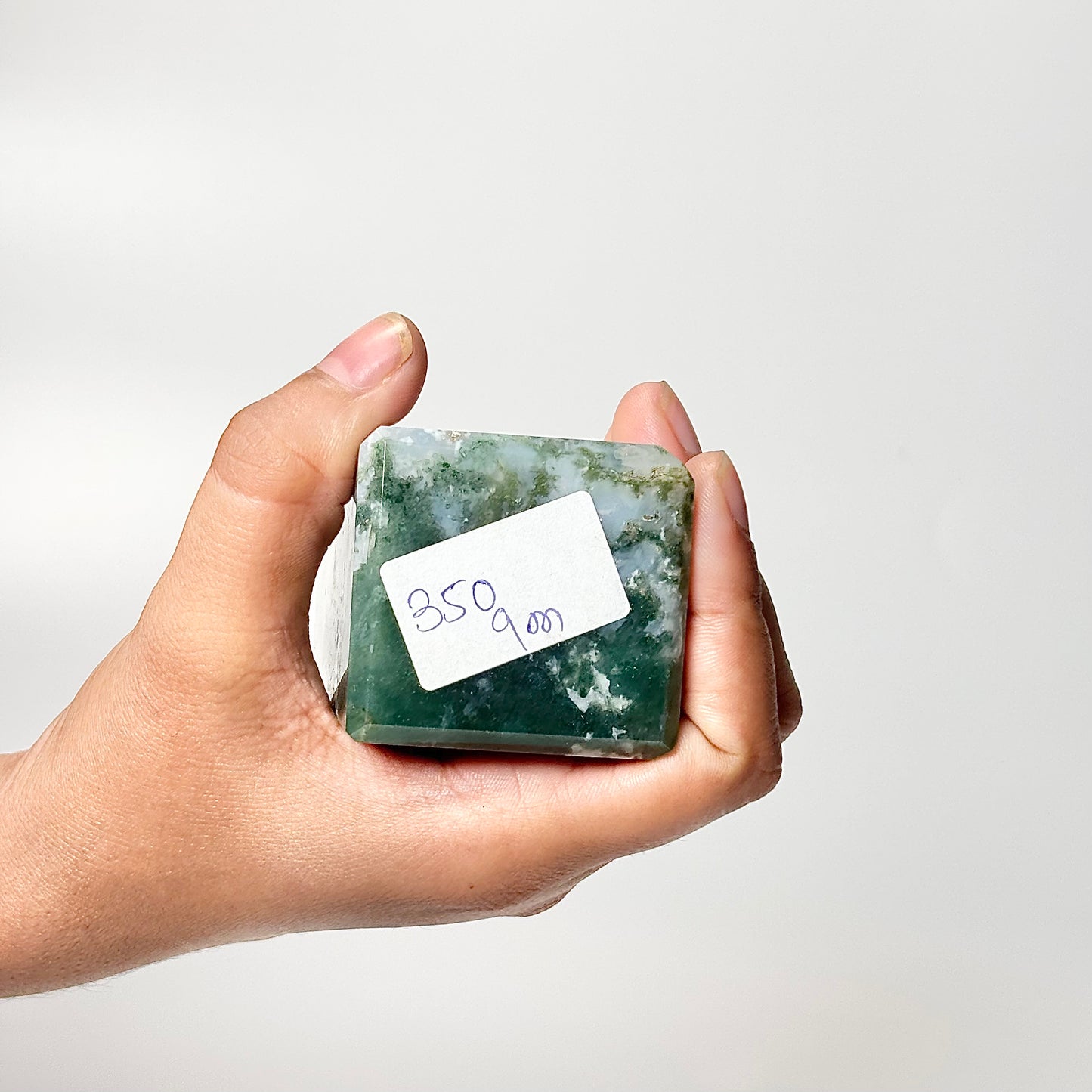 Four Facet Moss Agate Tower – 350g - Nature-Inspired Calm & Grounded Beauty