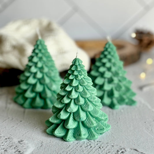 Green Tree Candle | Set of 3