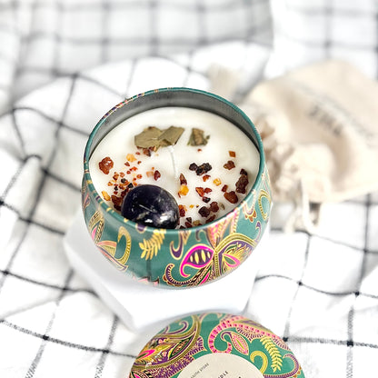 Meditation Tin Container Soy Intention Candle - 100 g