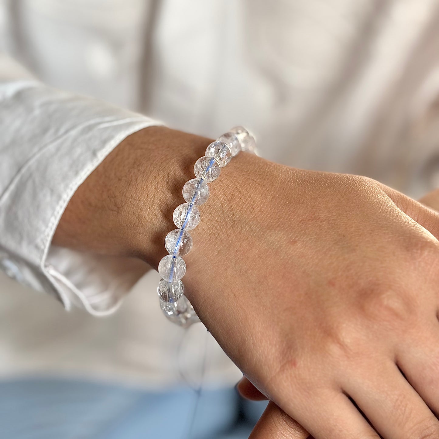 AAA Ice Quartz Bead Bracelet - 8mm | Amplify Energy, Intention & Cleanse Negative Energy